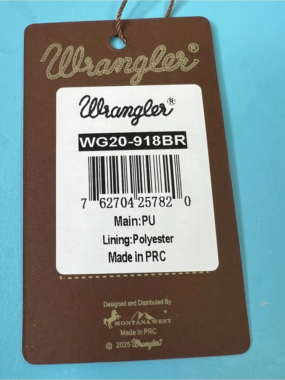 Wrangler Montana West Hobo Two Tone Brown Top Handle Zip Closure Handbag